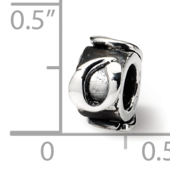 Sterling Silver Reflections Letter Q Message Bead - Picture 3 of 3